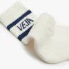 Calcetines icónicos de algodón blanco y azul