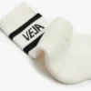 Calcetines icónicos de algodón blanco y negro