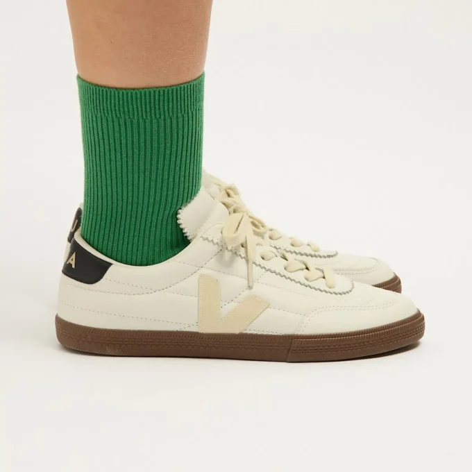 Calcetines para todos los días de algodón verde medio