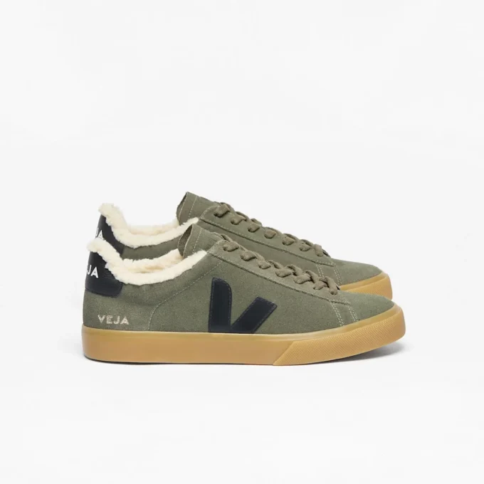 Campo Fured Suede Mud Black Natural
