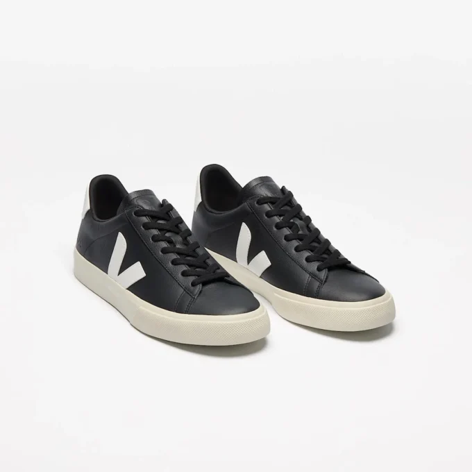Campo Leather Black White