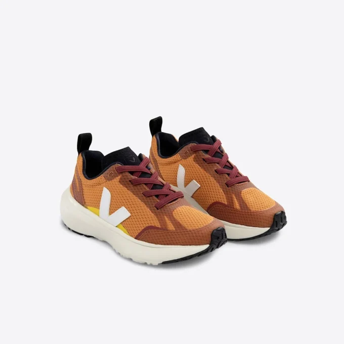 Canario Cordones elásticos Alveomesh Calabaza Blanco