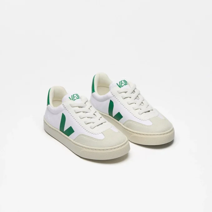 Volley Cordones elásticos Lona Blanco Esmeralda