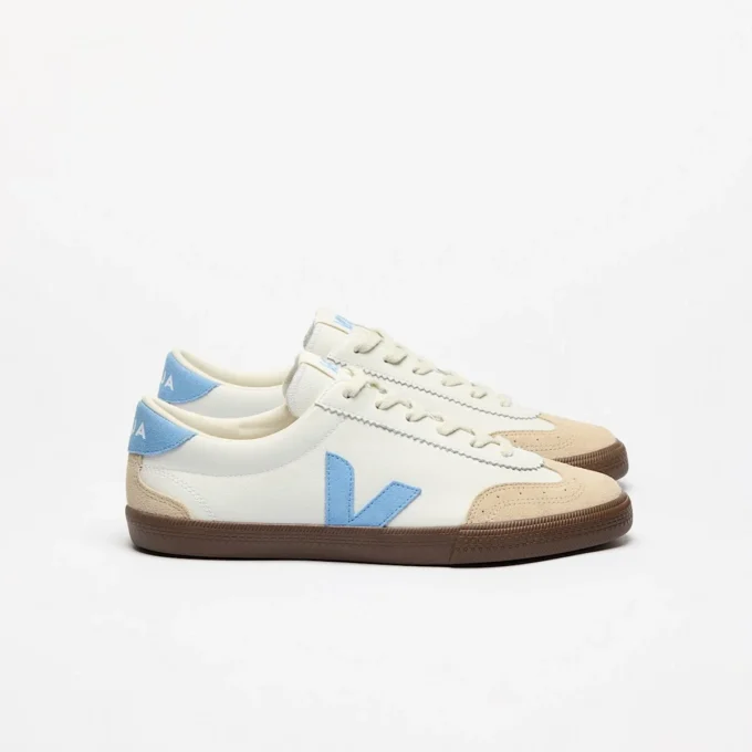 Volley Leather Blanco Aqua Bark Volley Leather Blanco Aqua Bark