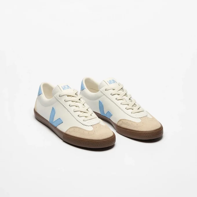 Volley Leather Blanco Aqua Bark Volley Leather Blanco Aqua Bark