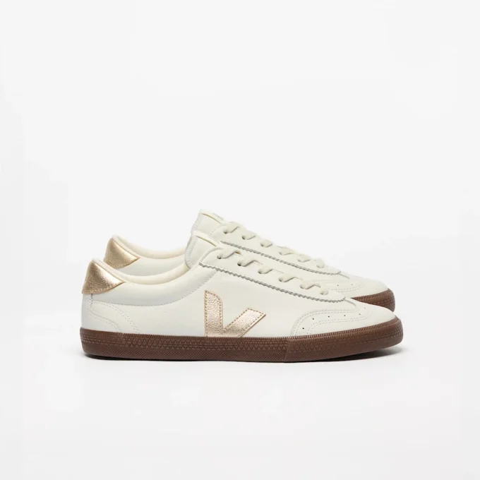Volley Leather Blanco Platine Bark