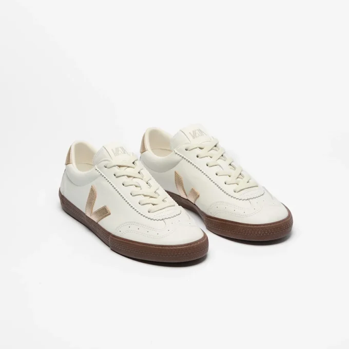 Volley Leather Blanco Platine Bark
