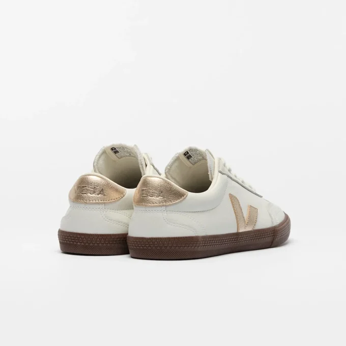 Volley Leather Blanco Platine Bark