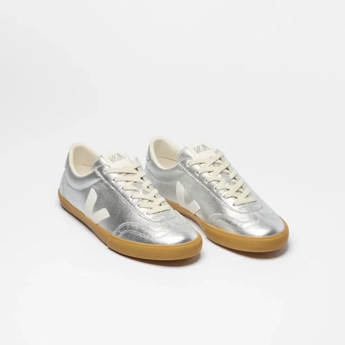 Volley Leather Silver White Natural Volley Leather Silver White Natural